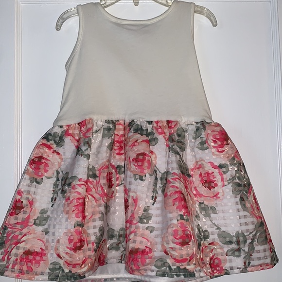 Children’s Place 3T Ivory & Pink Lace Tank Dress EUC - Picture 5 of 12